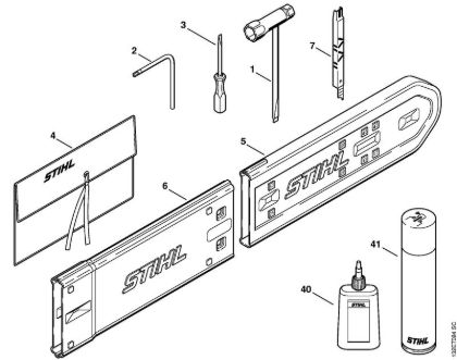 Motosierras de gasolina (MS) 044 C Herramientas, Accesorios extra de la marca Stihl