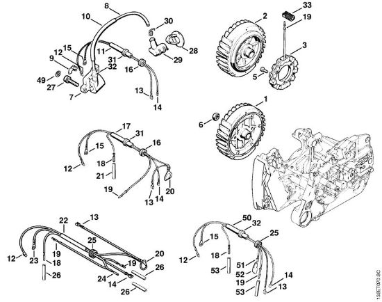 Motosierras de gasolina (MS) 044 W Sistema de encendido de la marca Stihl