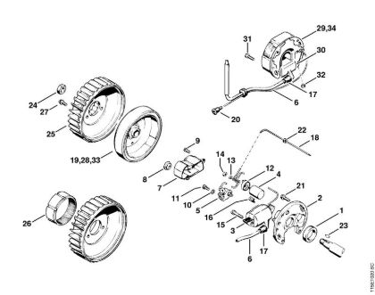 Motosierras de gasolina (MS) 045 AVSE Sistema de encendido de la marca Stihl