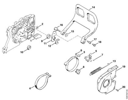Motosierras de gasolina (MS) 048 AV Freno de cadena automático de la marca Stihl