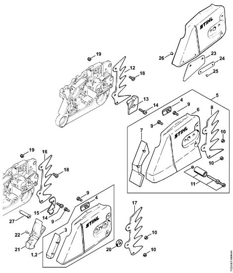Motosierras de gasolina (MS) 064 R Tapa del pióón de cadena de la marca Stihl