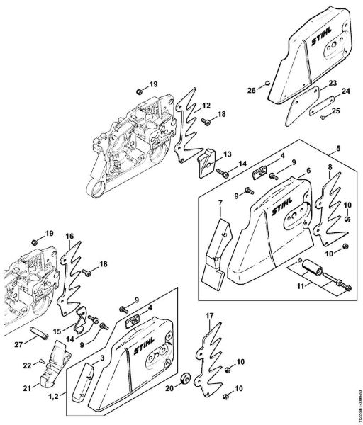 Motosierras de gasolina (MS) 064 R Tapa del pióón de cadena de la marca Stihl