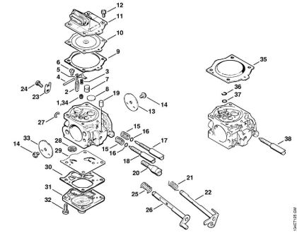 Motosierras de gasolina (MS) 064 W Carburador WJ-65 de la marca Stihl