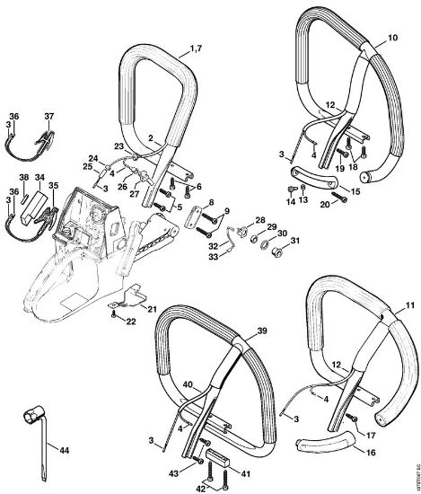Motosierras de gasolina (MS) 066 Manillar tubular (Calefacción) de la marca Stihl