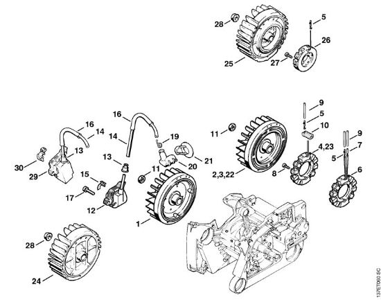 Motosierras de gasolina (MS) 066 Sistema de encendido de la marca Stihl