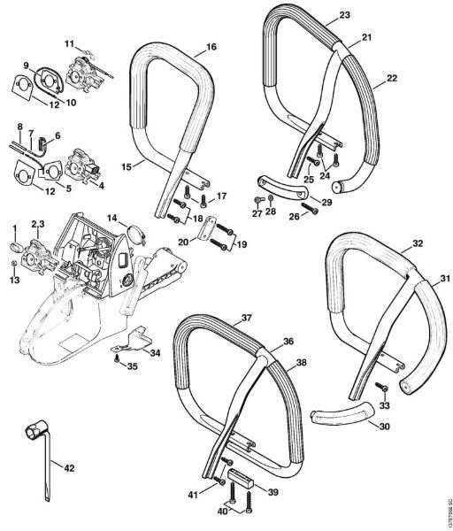 Motosierras de gasolina (MS) 066 BR Manillar tubular de la marca Stihl