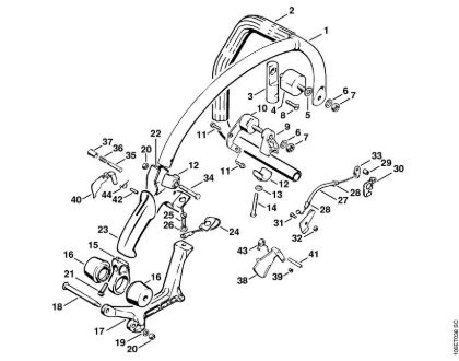 Motosierras de gasolina (MS) 070 Empuóadura AV   X 13 281 004 (35.84) de la marca Stihl