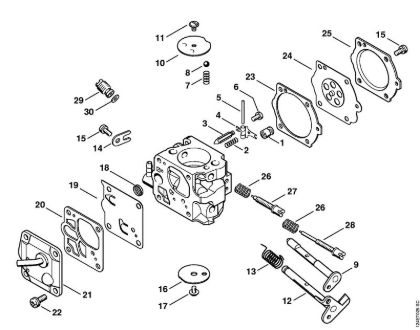 Motosierras de gasolina (MS) 076 S Carburador WJ-112 de la marca Stihl