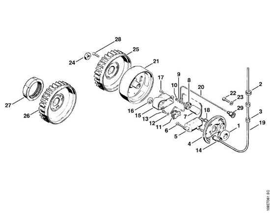 Motosierras de gasolina (MS) 08 SE Sistema de encendido   X 13 927 613 (04.85) de la marca Stihl