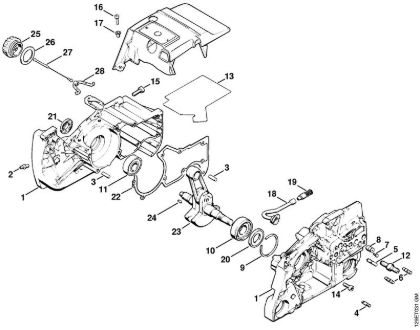 Motosierras de gasolina (MS) 084 Cárter del cigüeóal de la marca Stihl