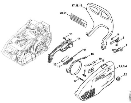 Motosierras de gasolina (MS) MS 150 TC-E Tapa del pióón de cadena de la marca Stihl