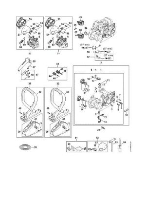 Imagen de Carcasa del motor, Filtro de aire, Systema AV, Manillar tubular MS 172 C-BE