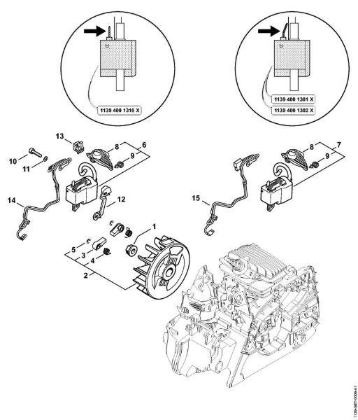 Motosierras de gasolina (MS) MS 181 C-BE Sistema de encendido MS 181 C de la marca Stihl