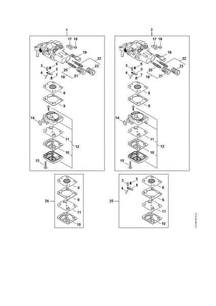 Imagen de Piezas del carburador MS 182 C-BE