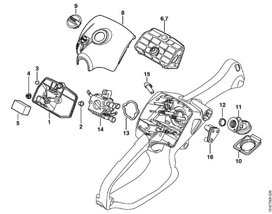 Motosierras de gasolina (MS) MS 192 C-E Filtro de aire de la marca Stihl