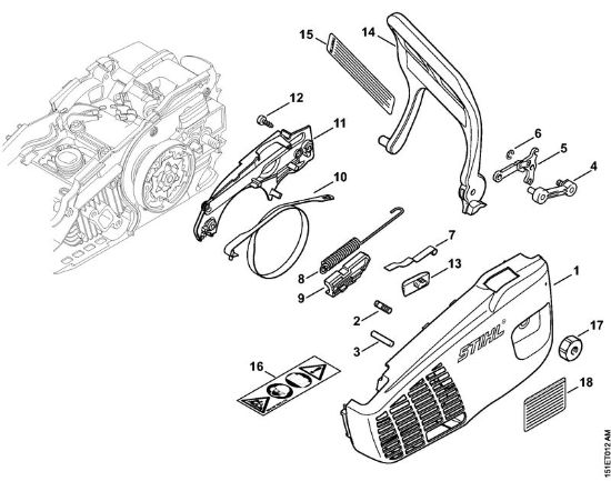 Motosierras de gasolina (MS) MS 192 C-E Tapa del pióón de cadena de la marca Stihl
