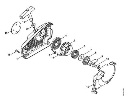 Motosierras de gasolina (MS) MS 192 TC-E Mecanismo de arranque ErgoStart de la marca Stihl