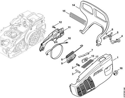 Motosierras de gasolina (MS) MS 192 TC-E Tapa del pióón de cadena de la marca Stihl