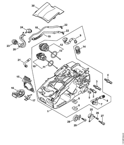Motosierras de gasolina (MS) MS 193 C-E Carcasa del motor de la marca Stihl