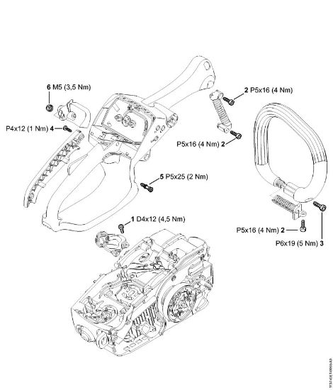 Motosierras de gasolina (MS) MS 193 C-E Pares de apriete de la marca Stihl