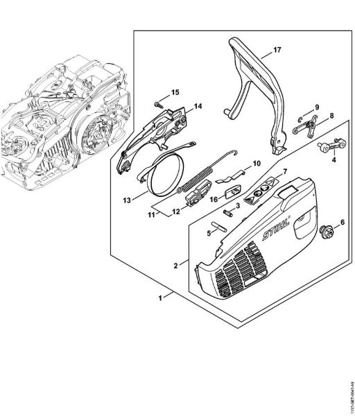 Motosierras de gasolina (MS) MS 193 C-E Tapa del pióón de cadena de la marca Stihl