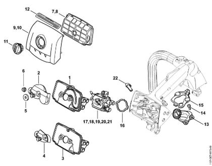 Motosierras de gasolina (MS) MS 193 TC-E Filtro de aire, codo de la marca Stihl