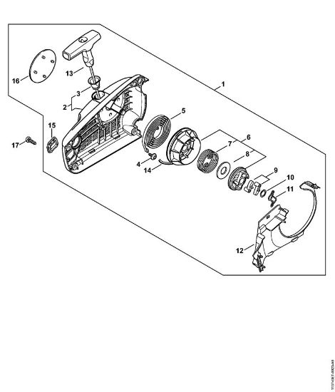 Motosierras de gasolina (MS) MS 194 C-E Mecanismo de arranque ErgoStart de la marca Stihl