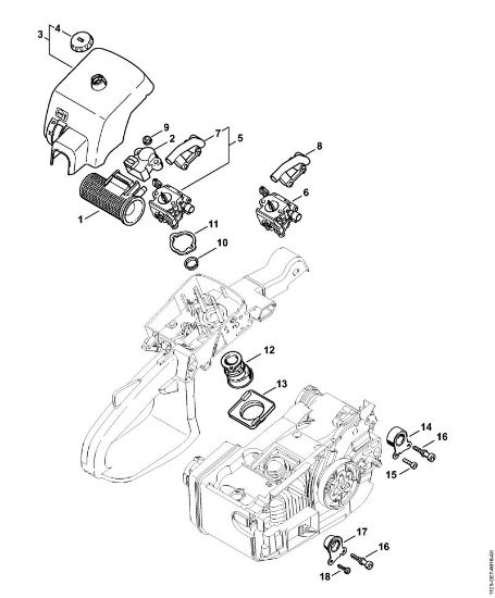 Motosierras de gasolina (MS) MS 200 Filtro de aire MS 200 de la marca Stihl