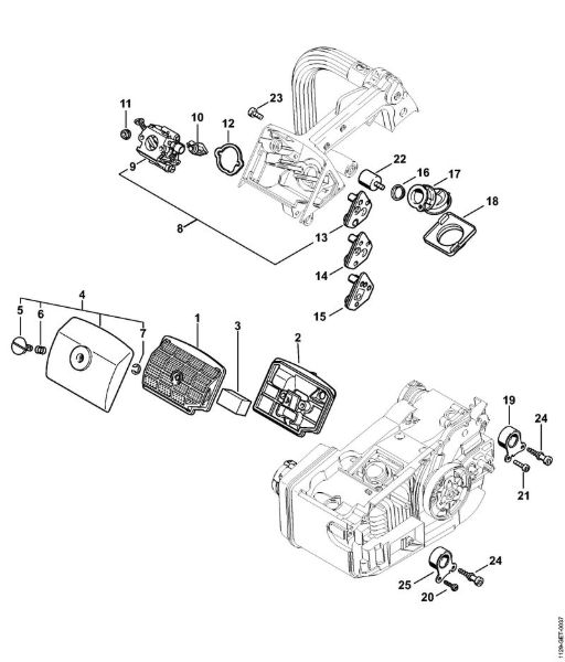 Motosierras de gasolina (MS) MS 200 T Filtro de aire MS 200 T de la marca Stihl