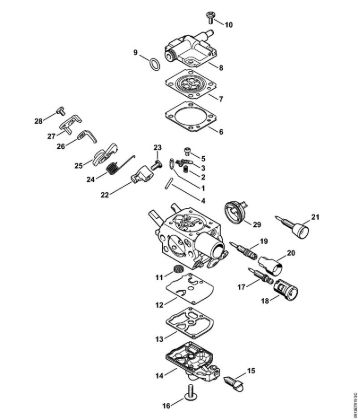 Motosierras de gasolina (MS) MS 201 C-E Carburador C1Q-S281, C1Q-S284 de la marca Stihl