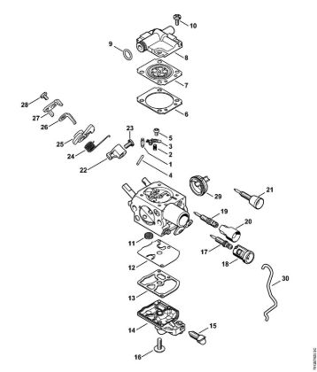 Motosierras de gasolina (MS) MS 201 T Carburador C1Q-S280, C1Q-S283 de la marca Stihl