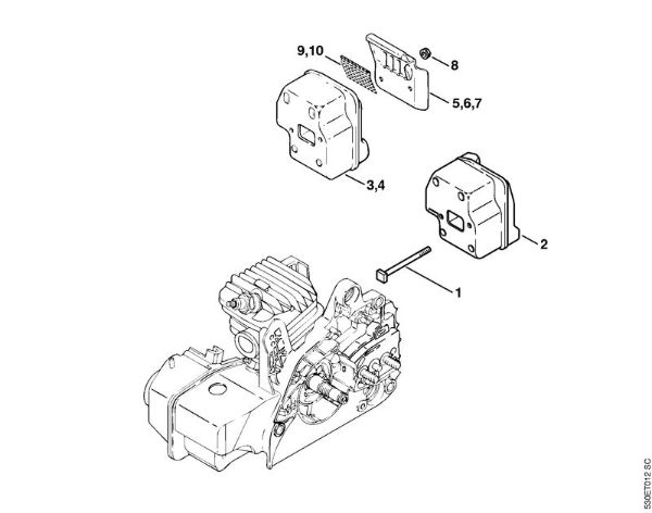 Motosierras de gasolina (MS) MS 210 C-B Silenciador de la marca Stihl