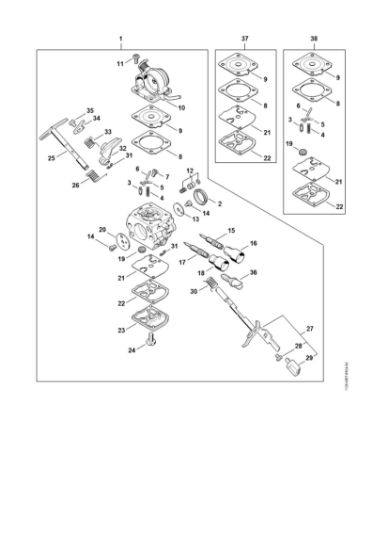 Imagen de Carburador 1139/25 MS 211 C-BE