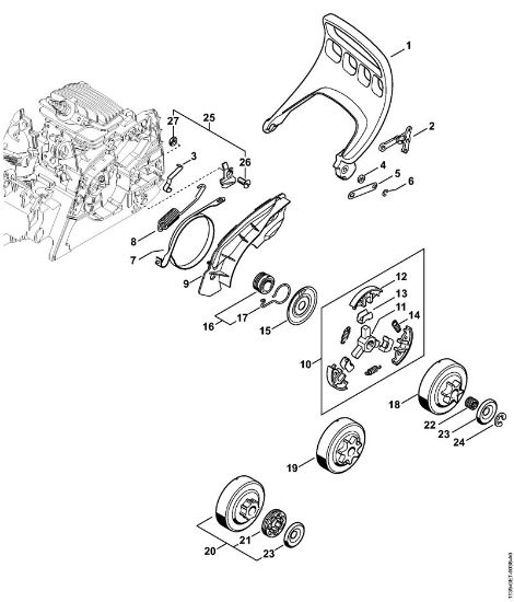 Motosierras de gasolina (MS) MS 211 C-BE Protector, Freno de cadena MS 211 C-BE de la marca Stihl