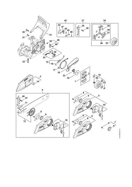 Imagen de Embrague, Freno de cadena MS 212 C-BE