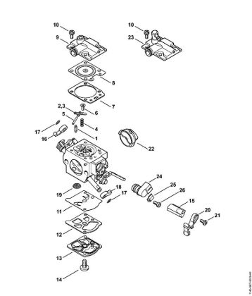 Motosierras de gasolina (MS) MS 241 C-M Carburador WTF-1, WTF-3 de la marca Stihl