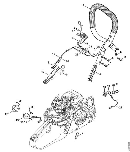 Motosierras de gasolina (MS) MS 241 C-M VW Calefacción de la marca Stihl