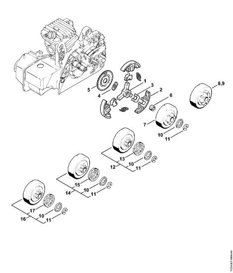 Motosierras de gasolina (MS) MS 250 C-B Embrague de la marca Stihl