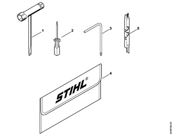 Motosierras de gasolina (MS) MS 251 Herramientas, Accesorios extra de la marca Stihl