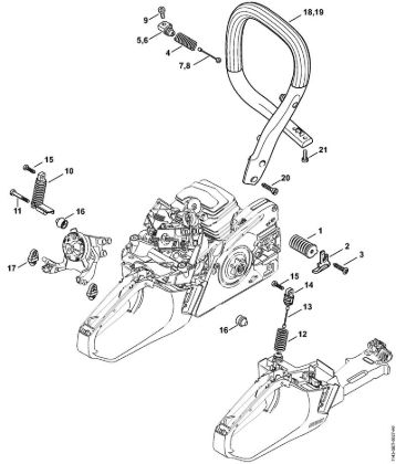 Motosierras de gasolina (MS) MS 251 C-BEQ Systema AV, Manillar tubular de la marca Stihl