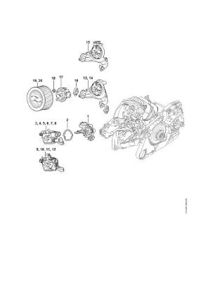 Imagen de Soporte del carburador, Filtro de aire MS 261 C-BE