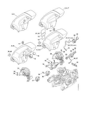 Imagen de Cubierta, Conduccián de aire MS 261-VW
