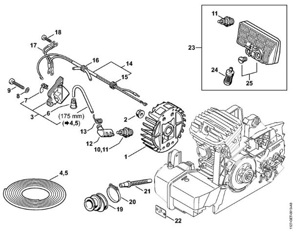 Motosierras de gasolina (MS) MS 290-Z Sistema de encendido de la marca Stihl