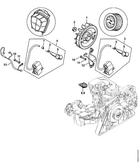 Motosierras de gasolina (MS) MS 311-Z Sistema de encendido, Mazo de cable de la marca Stihl