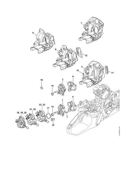 Imagen de Soporte del carburador MS 362 C-B