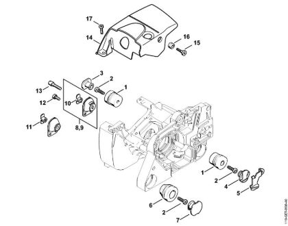 Motosierras de gasolina (MS) MS 381 Systema AV, Cubierta de la marca Stihl