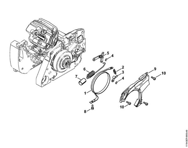 Motosierras de gasolina (MS) MS 382 Freno de cadena de la marca Stihl