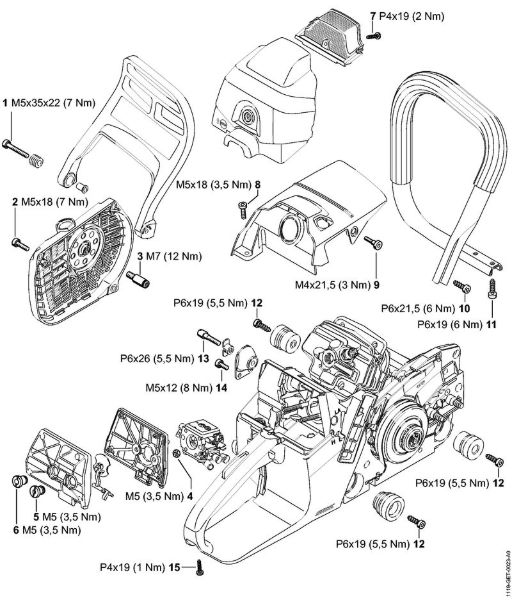Motosierras de gasolina (MS) MS 382 Pares de apriete de la marca Stihl