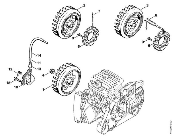 Motosierras de gasolina (MS) MS 460-D Sistema de encendido de la marca Stihl