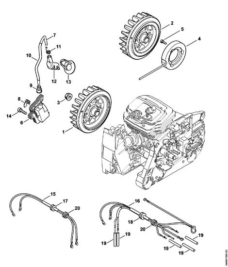 Motosierras de gasolina (MS) MS 461-R Sistema de encendido, Mazo de cable de la marca Stihl